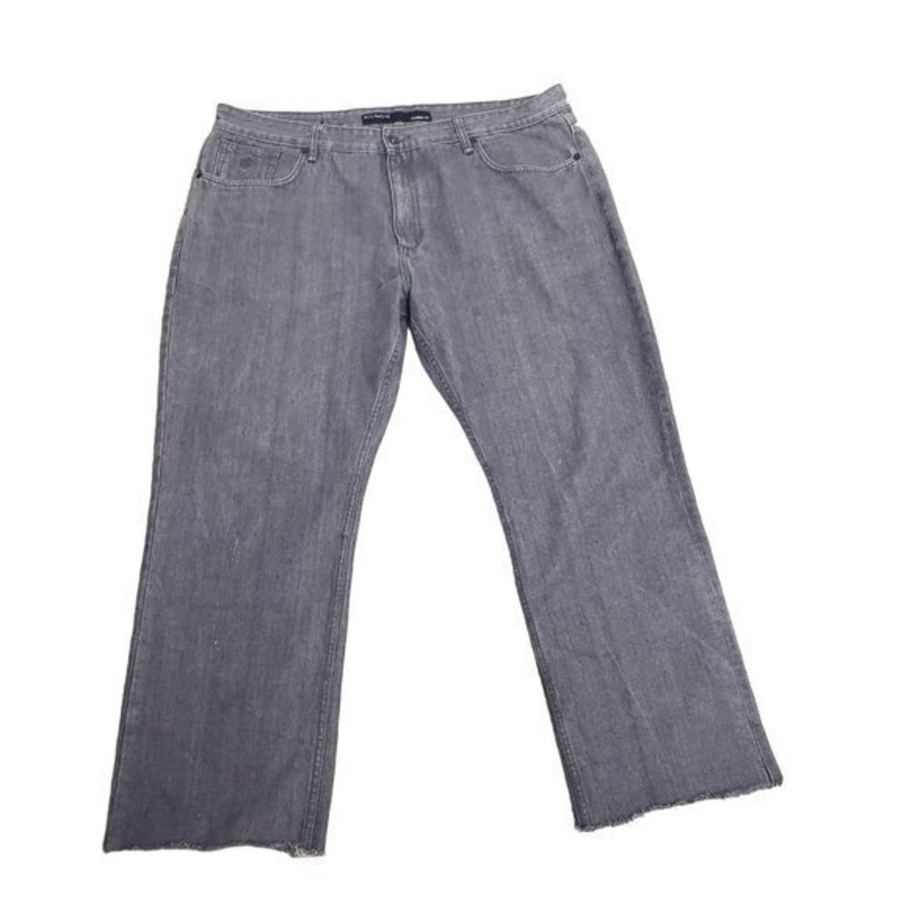 Rocawear Size 42 Black Gray Baggy Denim 90s Y2K Skater Hip Hop Streetwear Jeans